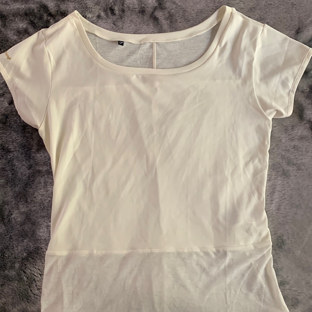 Gymshark X Whitney Simmons. Whitney Longline Tee - Unbleached